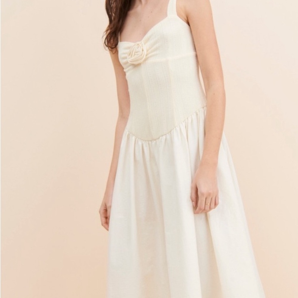 For Love & Lemons Women's Cream and White Dress
